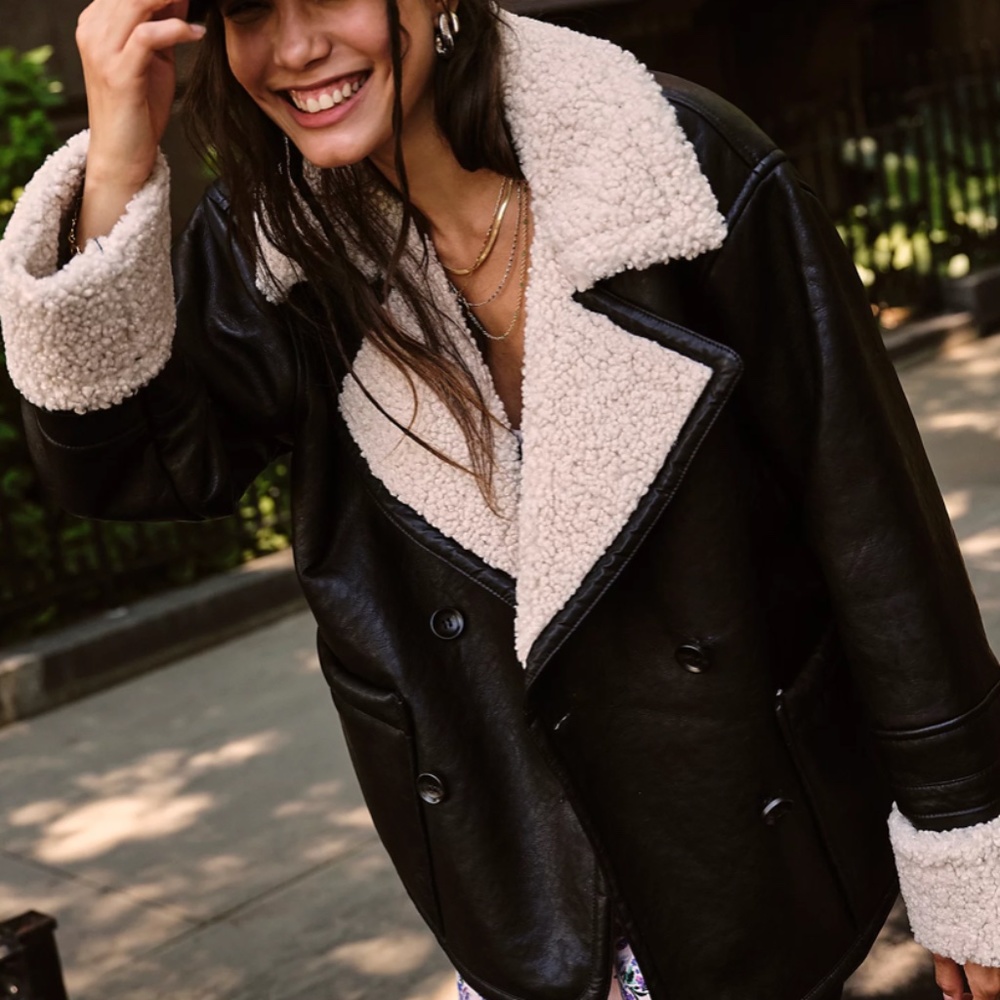 We The Free Kaja Vegan Bonded Peacoat - Size M